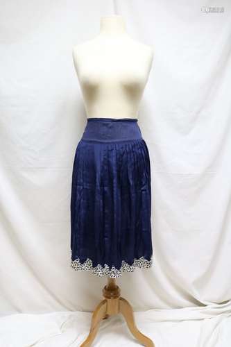 1920s pleated silk skirt