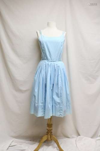 1960s blue cotton sundress