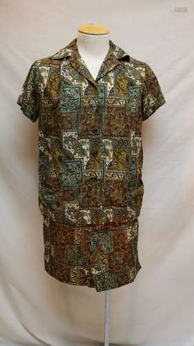 1950's Men's Paisley Jantzen Swim Set