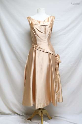 1950s Mr Mort Silk Satin Party Dress