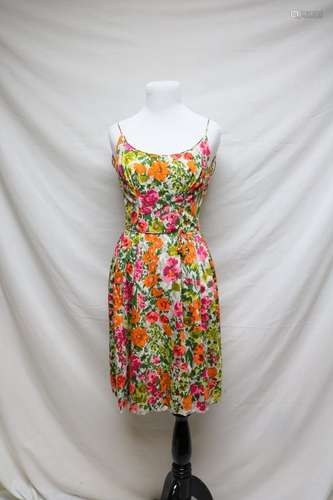 1960s floral cotton sundress