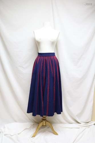 1950s zigzag striped skirt