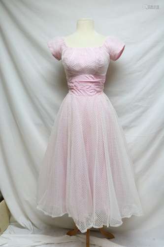 1950s eyelet party dress