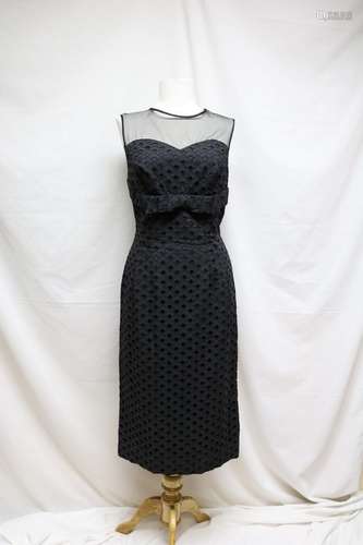 1960s eyelet wiggle dress