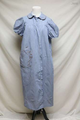 30s/40s striped cotton house dress