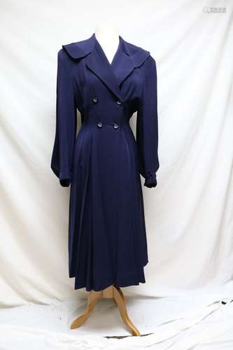 1950s gabardine princess coat