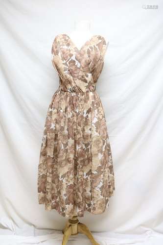 1950s deadstock floral party dress