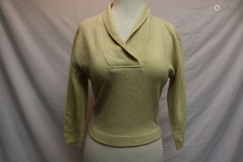 1950's Cream Angora Wool Sweater by Glasgo Ltd