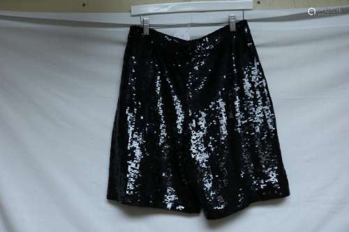 1980's Black Disco Sequin Shorts by Laurence Kazor
