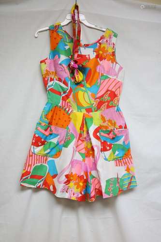 1960s psychedelic print romper