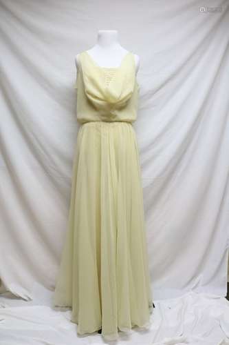 1970s deadstock chiffon evening gown