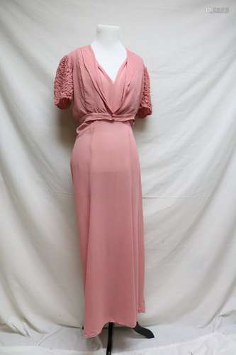 1930s sheer pink dress & bolero