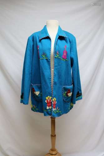 1940's Wool Mexican Tourist Jacket by LaMexicana