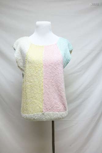 1980s color block sweater