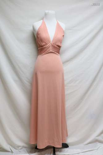 1970s pink halter dress