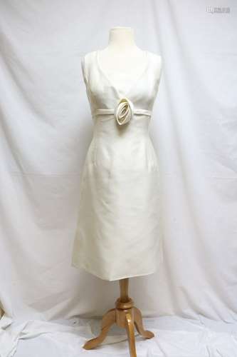 1960s ivory wiggle dress