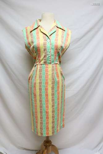 1960s geometric print dress