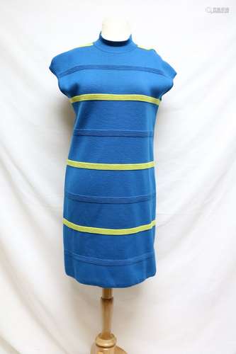 1960s wool striped knit dress