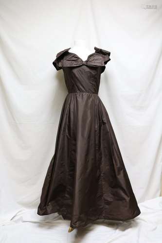 1980s silk evening gown