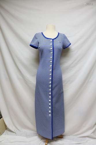 1970s striped Lacoste maxi dress