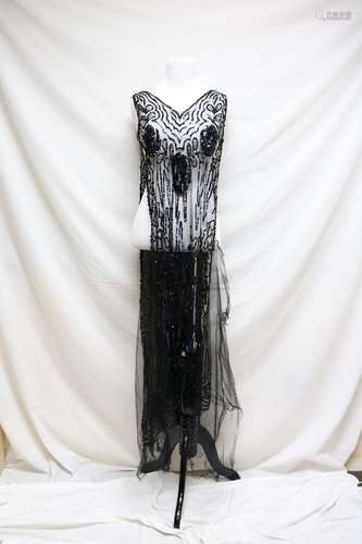 1920s sequined tabard dress