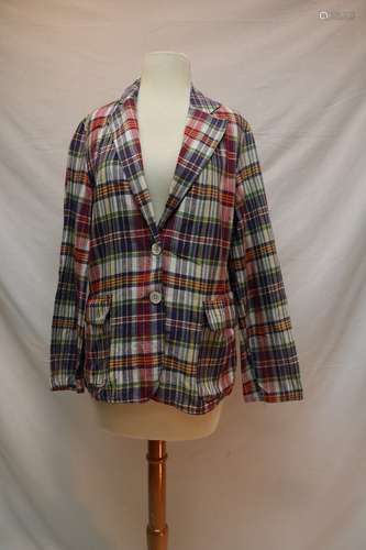 1960's Villager Madras Plaid Blazer