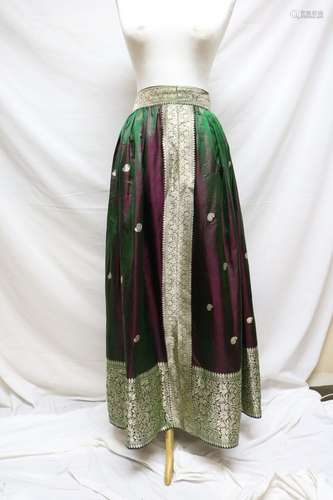 1960s Indian silk & lame skirt