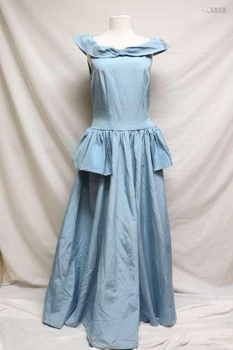 1940s ruffled gown