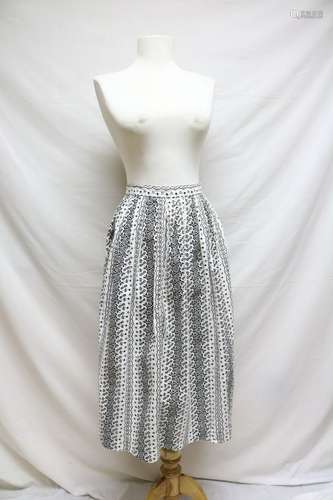 1950s eyelet cotton skirt