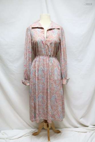 1970s silk paisley jerry silverman dress