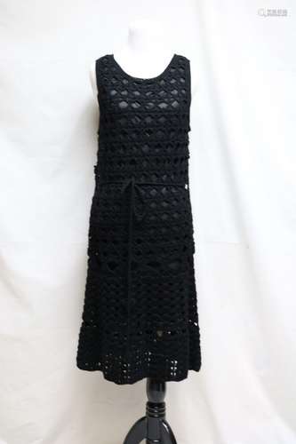 1960s crocheted wool dress