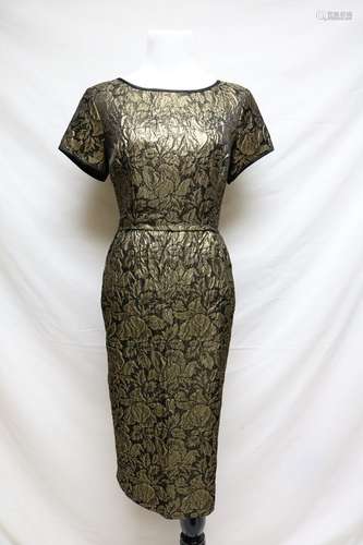 1960s metallic brocade dress