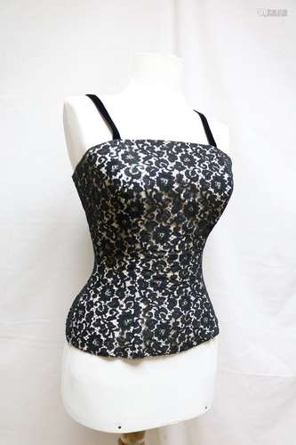 1950s lace illusion tank