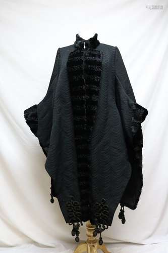 Victorian Black Wool Mantle