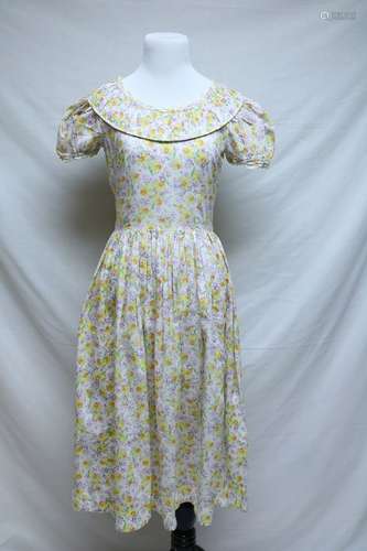 1950's Daffodil Cotton Day Dress