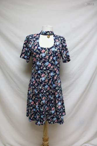 1990s floral mini dress