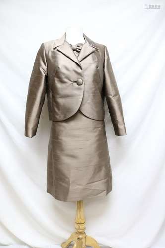 1960s sharkskin dress & jacket