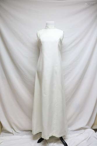 1960s white sleeveless sheath dress