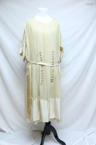Late Edwardian Chiffon Silk Dress