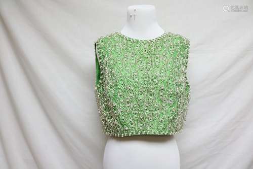 1960s cropped beaded top