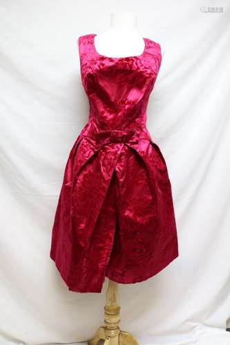 1960s silk satin/velvet cocktail dress