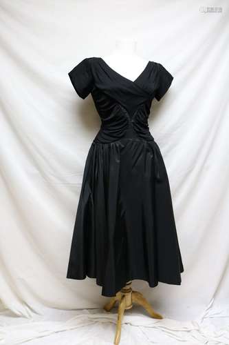 1950s black party dress