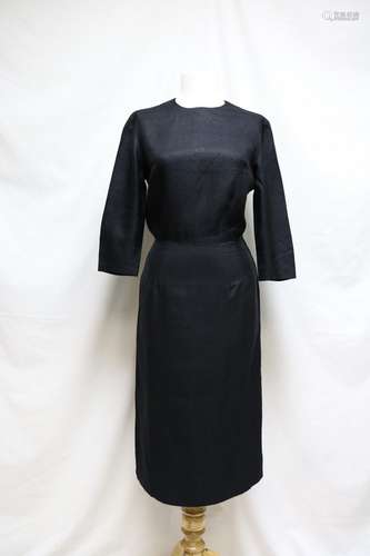 1950s long sleeve black dress