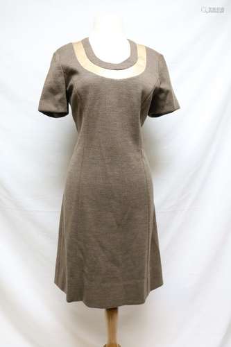 1960s wool & satin shift dress