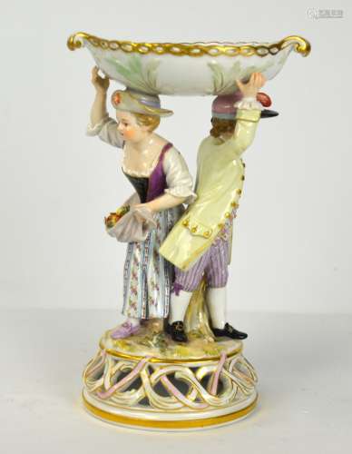 Meissen Figurine of Two Children Holding Basket