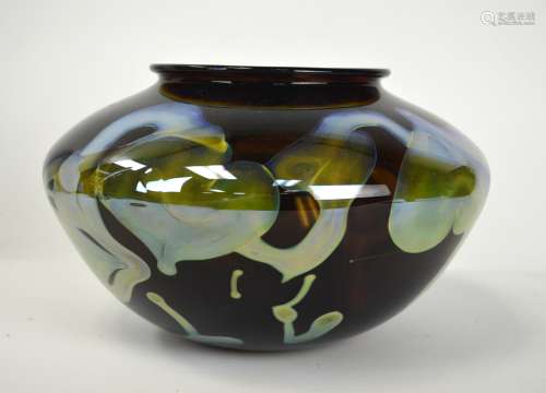 Dick Huss Art Glass Vase