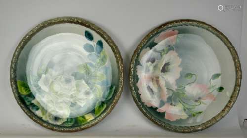 Two K & G Luneville Hand Painted Chargers