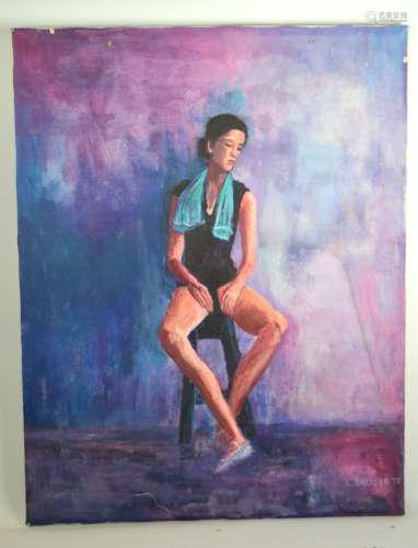 Oil Painting of a Ballerina