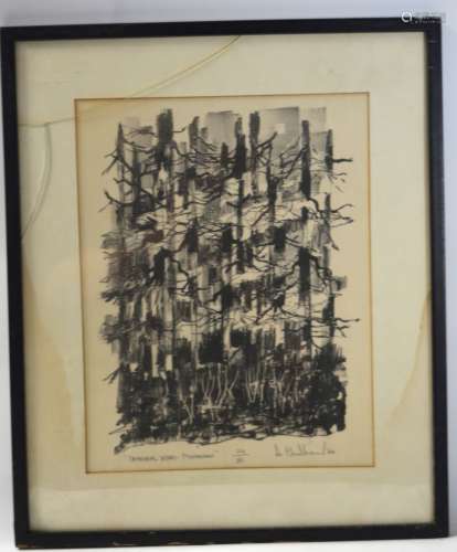 Lithography of Cathedral Woods