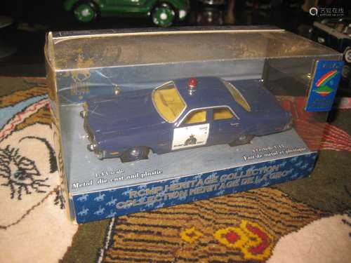 1970 Royal Canadian Mounted Police vintage Blue Metal/Plastic die cast
car model, 1:43;
